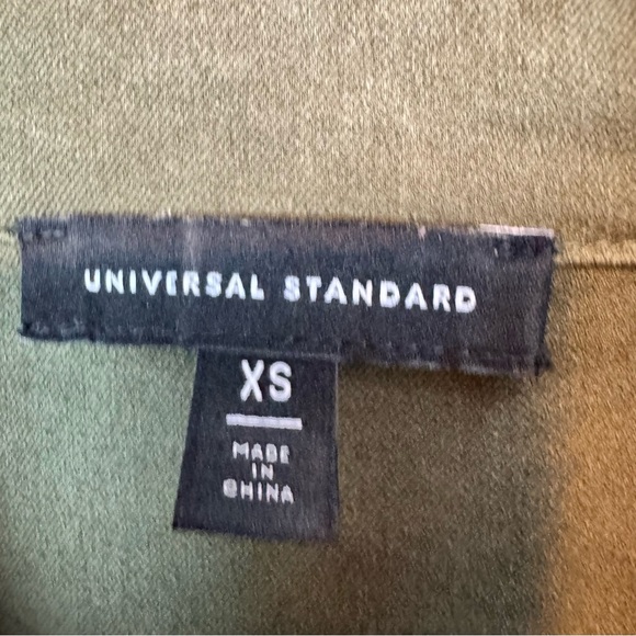 Universal Standard | Olive Green Short Sleeve Cropped Jumpsuit, XS - Picture 7 of 10